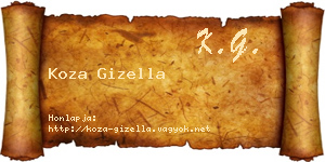 Koza Gizella névjegykártya