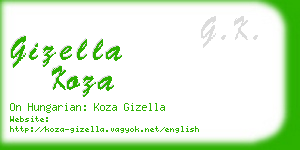 gizella koza business card